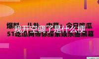 我開(kāi)空調(diào)了是什么梗