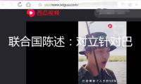聯(lián)合國陳述：對立針對巴勒斯坦的吞并和強行搬遷